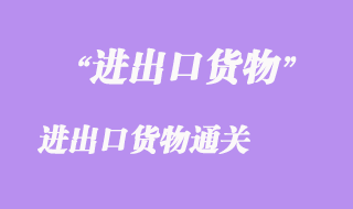 進(jìn)出口貨物通關(guān)